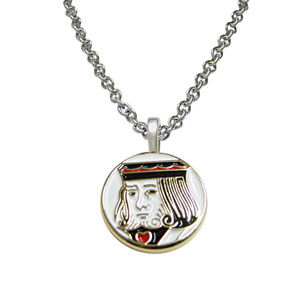 Card Face Pendant Unisex Necklace
